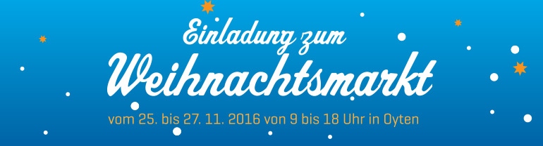 Einladung zum Weihnachtsmarkt in Oyten