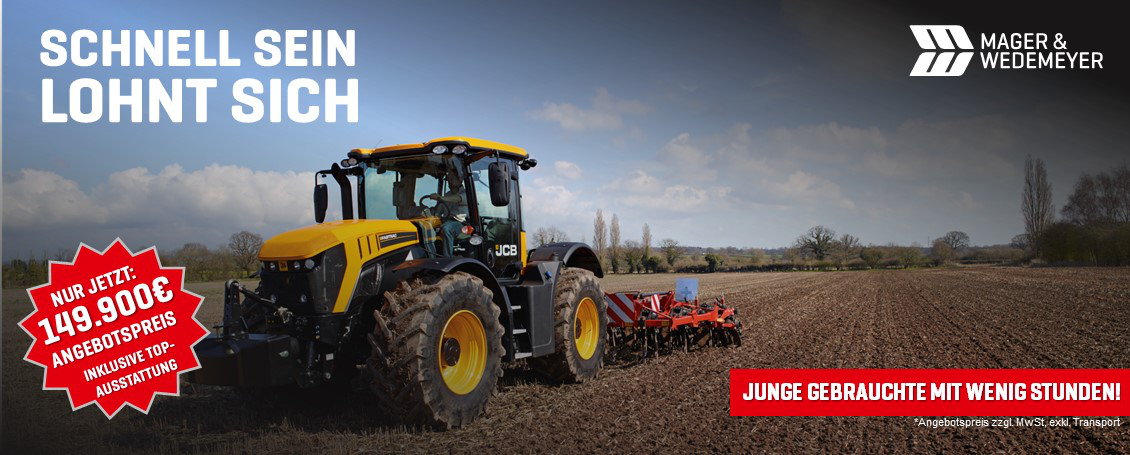 Schnell sein lohnt sich: jetzt den JCB Fastrac 4160 zum Knallerpreis sichern!