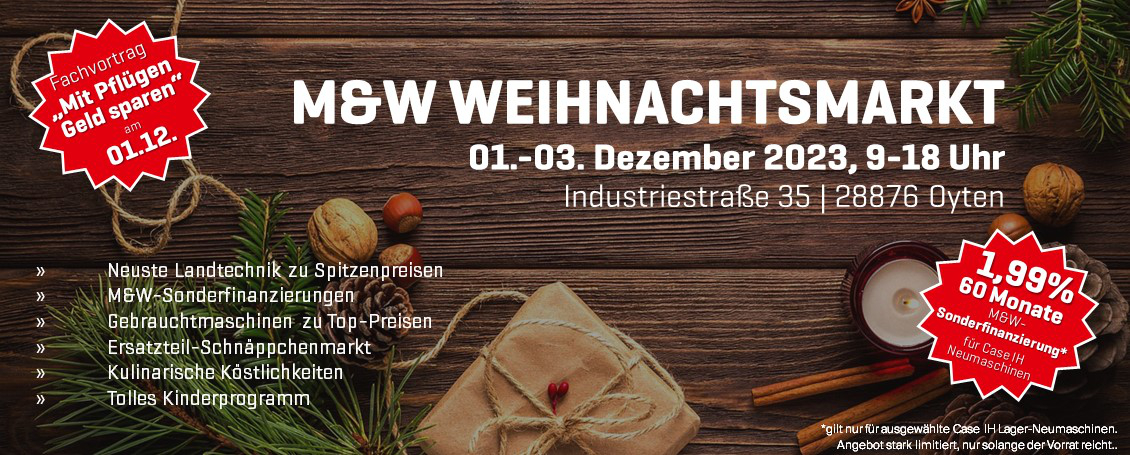 Einladung zum M&amp;W Weihnachtsmarkt